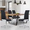 Image de Id Market Lot De 4 Chaises Mia Noires Liseré Blanc Pour Salle À Manger