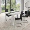 Image de IDMARKET Lot de 4 chaises de salle à manger MIA pieds chromés noir
