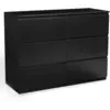 Image de Commode 6 Tiroirs Tomi 110 Cm Bois Noir