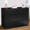 Image de Commode 6 tiroirs tomi bois noir