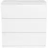Image de Commode 3 tiroirs tomi 78 cm bois blanc