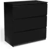 Image de Commode 3 Tiroirs Tomi 78 Cm Bois Noir