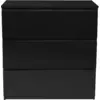 Image de Commode 3 tiroirs tomi 78 cm bois noir