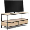 Image de Meuble tv 113 cm detroit 2 tiroirs design industriel