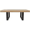 Image de Table à manger rectangle phoenix 8 personnes bois et noir 200 cm