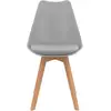 Image de Lot de 4 chaises scandinaves sara gris clair pour salle à manger