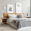 Image de IDMARKET Lot de 2 tables de chevet NOEMI 1 tiroir avec niche bois pied épingle