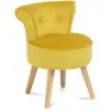 Image de Fauteuil crapaud en velours jaune