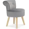 Image de Fauteuil Crapaud En Velours Gris
