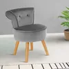 Image de IDMARKET Fauteuil crapaud en velours gris