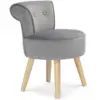 Image de Fauteuil crapaud en velours gris