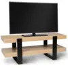 Image de Meuble tv 114 cm double plateau phoenix bois et noir