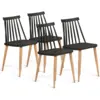Image de Lot de 4 chaises lily noires pour salle à manger