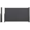 Image de Paravent extérieur rétractable 180 x 400 cm gris anthracite store latéral