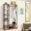 Image de IDMARKET Dressing penderie étagères L. 90 cm DETROIT design industriel