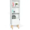 Image de Bibliothèque Étagère De Rangement Colonne Emmie Scandinave Blanc