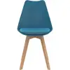 Image de Lot de 6 chaises scandinaves sara mix color blanc, gris clair, bleu canard x2, gris foncé x2