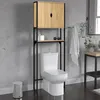 Image de IDMARKET Meuble étagère dessus WC placard DETROIT design industriel
