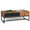 Image de Table Basse Rectangulaire Chicago 2 Tiroirs Design Industriel