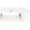 Image de Table basse plateau relevable rectangulaire elea avec coffre bois blanc