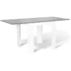Image de Table à manger extensible rectangle dona 4-8 personnes plateau effet béton 80-160 cm
