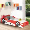 Image de IDMARKET Lit enfant voiture formule 1 TEDDI 70 x 140 CM rouge
