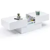 Image de Table Basse Coulissante Rectangulaire Marta Bois Blanc