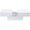 Image de Table basse coulissante rectangulaire marta bois blanc