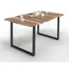 Image de Table à manger rectangle dakota 6 personnes pieds forme en u design industriel 160 cm