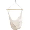 Image de Fauteuil Suspendu Bohème 2 Coussins Écru Design Macramé