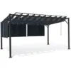 Image de Pergola édition luxe lames orientables 3x4 m et 4 stores gris anthracite