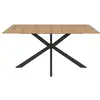 Image de Table à manger rectangle alix 8 personnes pied araignée bois et noir 160 cm