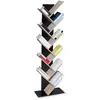 Image de Etagère Bibliothèque À Livres Tea Forme D'arbre 10 Niveaux Bois Noir Et Étagères Façon Hêtre