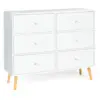 Image de Commode 6 tiroirs emmie 110 cm scandinave blanc