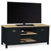 Image de Meuble Tv 113 Cm Campagne Isis Bois Et Noir