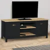 Image de ID MARKET meuble tv ISIS 2 portes 113 cm noir à poser