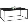Image de Table Basse Rectangulaire Davis 113 Cm En Métal Noir Mat Design Industriel