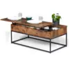 Image de Table Basse Plateau Relevable Rectangulaire Dayton Effet Vieilli Design Industriel