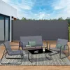 Image de IDMARKET Paravent extérieur rétractable 160 x 500 CM gris anthracite store latéral