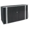 Image de Abri De Jardin En Métal Gris Anthracite Verrouillable Multi-rangement Pour Stockage Vélos, Outils, Poubelles