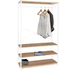 Image de Dressing Large L. 100 Cm Detroit Design Industriel Bois Et Métal Blanc