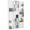 Image de Bibliothèque étagère cd ceylia 30 cases avec étagères modulables bois blanc