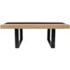 Image de Table à manger rectangle phoenix 8 personnes bois et noir bande centrale noire 200 cm