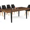Image de Table À Manger Rectangle Austria 10 Personnes Bois Pied Épingle 200 Cm