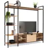 Image de Ensemble Meuble Tv 170 Cm Detroit Avec Étagères Design Industriel