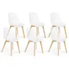 Image de Lot de 6 chaises mandy blanches pour salle à manger