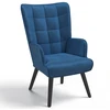 Image de Fauteuil Scandinave Ania En Velours Bleu