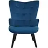 Image de Fauteuil scandinave ania en velours bleu