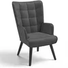 Image de Fauteuil Scandinave Ania En Velours Gris