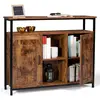 Image de Buffet 100 Cm Dayton 2 Portes Avec Étagères Effet Vieilli Design Industriel